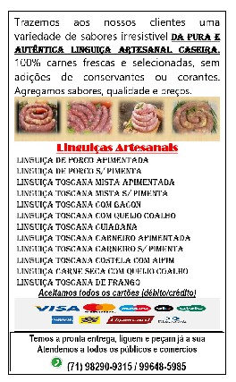 Foto 1 - Linguias caseiras-salvador e regio